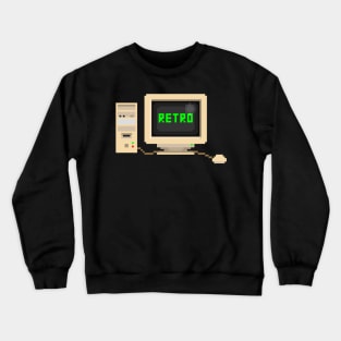 8 bit Retro Computer Gamer Crewneck Sweatshirt